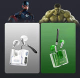 Super Hero Iron Man/Captain America/Black Panther/Hulk wireless Bluetooth Headphone, 1 piece BT5.3 low latency gaming headset, TWS hi-Fi stereo sound quality transformer Earphone with microphone Gaming Travel sports Headphones