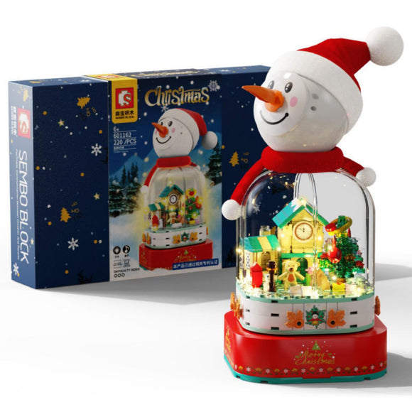 Christmas Hand-cranked music Box Holiday Gift Snowman Premier music box Holiday gift Festive hand-cranked music box