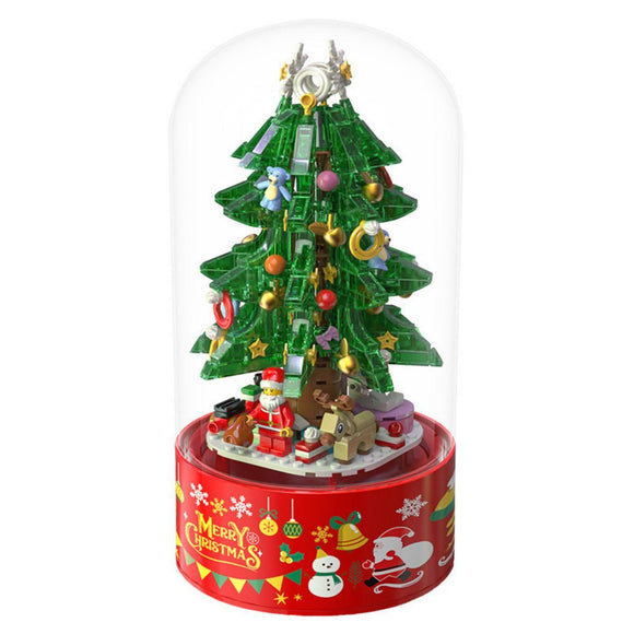 Christmas snowman House music box building blocks beautiful gift box Music box (send lovers, send relatives, send friends)
