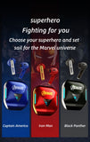 Super Hero Iron Man/Black Panther/Captain America wireless Bluetooth Headphone, 1 piece BT5.3 low latency gaming headset, TWS hi-Fi stereo sound quality transformer Earphone with microphone Gaming Travel sports Headphones