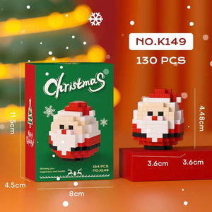 Christmas building blocks Holiday gift Santa Claus Holiday gift Christmas elk Christmas snowman Holiday gift