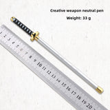 Zoro katana knife toy stationery rustproof titanium alloy pen decoration (support a variety of pen cores)