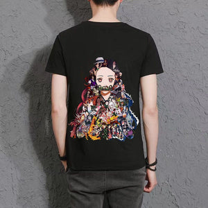 Kamado Nezuko puzzle High appearance level Trend T-shirt cute and handsome characters(The real product is more delicate than the picture.)