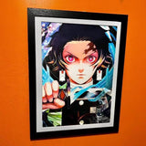 Kamado Tanjirou/Kamado Nezuko HD 3D GRADIENT DEFORMATION THREE-DIMENSIONAL DECORATIVE PAINTINGS COOL CHARACTERS SUPER HANDSOME(FOR OTHER DESIGNS, PLEASE CONTACT US)