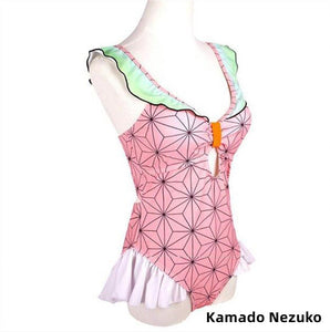 Nezuko/Tanjirou/Zenitsu/Inosuke Cosplay lovely sexy woman bikini swimwear
