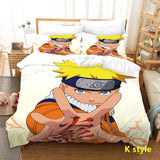 Sharingan Comfortable Home Textile Polyester Bedding 3 Sets（Complimentary bed hanging cloth）