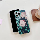 Tanjirou/Nezuko Apple exquisite Trend Silicone Anti-collision phone case