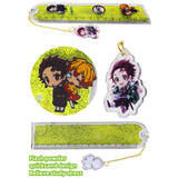 Tanjirou/Nezuko/Giyuu Lovely ruler for primary school children straight ruler hanging pendant quicksand ruler