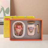 Luffy/Chopper/Zoro/Sanji Mug Gift Box Set Ceramic mug with lid Spoon (gift between couples, for friends and relatives)