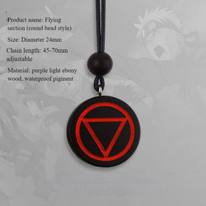 Uzumaki/Uchiha Handmade natural purple sandalwood tissue marker necklace set