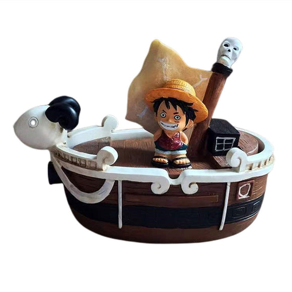 Luffy Going Merry Ashtray Creative Personality Ashtray with Lid (Suitable for Home Office)