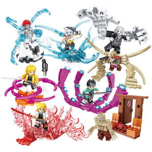 Tanjirou/Inosuke/Zenitsu/Kyoujurou interesting figure model Building blocks assemble toy