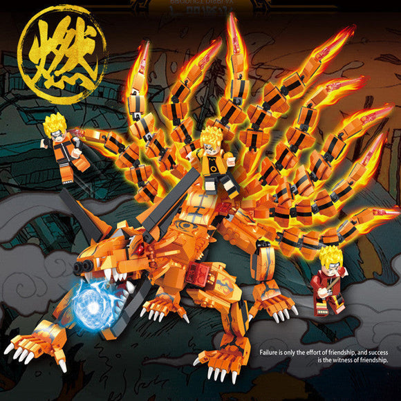 Kurama Nine tails fairy Block assembly toy（999PCS The tail and joints can move）