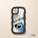 Stitch Apple silicone crash-resistant Men and women lovers phone case(Suitable for various iPhone models，When buying please Notes your iPhone model)