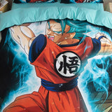 Son Goku Anime series Son Goku role printing handsome cartoon Pure cotton bedding three-piece set