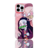 Tanjirou/Nezuko Apple exquisite Trend Silicone Anti-collision phone case