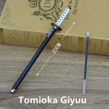 Kamado Tanjirou/Agatsuma Zenitsu katana Sunwheel knife toy stationery rustproof titanium alloy pen decoration (support a variety of pen cores)