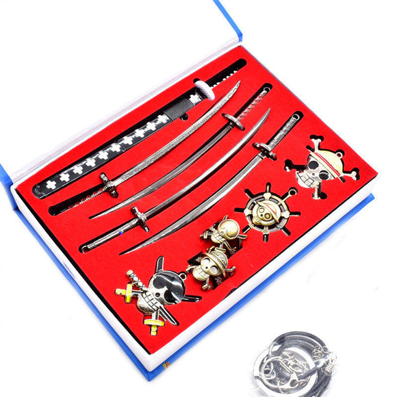 Zoro weapons ring necklace key chain suit