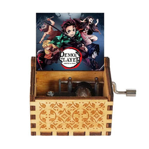 Kamado Tanjirou/Kamado Nezuko handmade wooden music box Music box creative music box (send lover, send friends, send relatives)