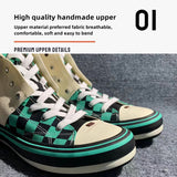 Kamado Tanjirou comfortable Canvas shoes Sports shoes（The size of this style is US, please confirm the length of the foot and refer to the ruler table, if you need other sizes, please contact customer service）