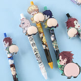 Kamado Tanjirou/Agatsuma Zenitsu Cartoon And Animation Surrounding Stationery Ghost Kill Knife Butt Pen Decompression Pinching Pen Cute Students Press Neuter Pen