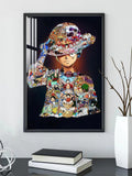 Monkey D. Luffy modelling handsome LED lights bring mural（60*47cm）