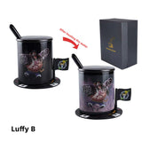 Luffy Color-Changing Mug Ceramic Heated Water Gradient Magic Coffee Mug luffy Cup /Zoro Cup(With lid, spoon and coaster, gift box)