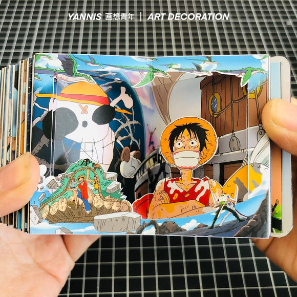Luffy Make an exclusive pop-up book with fun navigation diary (39 scenes, 2 pop-up books, need to install yourself)