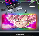 Son Goku Super handsome and cool seven color light color change thickened mouse pad LED light keyboard pad Meaning game gradient horse running light