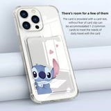 STITCH Apple transparent ultra thin silicone anti fall Mobile phone case