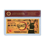 Kamado Tanjirou/Kamado Nezuko Japanese Bank 24K Gold Collection Commemorative Banknotes Published Jointly
