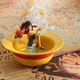 Luffy role logo lovely cartoon interesting straw hat bowl