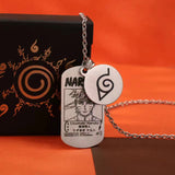 Sasuke/Kakashi/Jiraiya Fashion handsome titanium steel metal necklace pendant