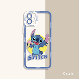 Stitch Apple silicone crash-resistant Men and women lovers phone case(Suitable for various iPhone models，When buying please Notes your iPhone model)