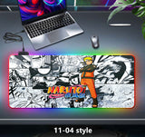 Uchiha Sasuke Super handsome and cool seven color light color change thickened mouse pad LED light keyboard pad Meaning game gradient horse running light