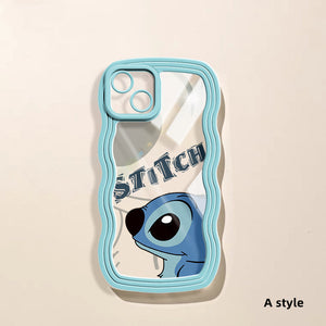 Stitch Apple silicone crash-resistant Men and women lovers phone case(Suitable for various iPhone models，When buying please Notes your iPhone model)