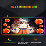 Son Goku Super handsome and cool seven color light color change thickened mouse pad LED light keyboard pad Meaning game gradient horse running light