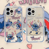 Stitch Apple silicone crash-resistant mobile phone stents phone case