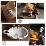 Luffy Going Merry Ashtray Creative Personality Ashtray with Lid (Suitable for Home Office)