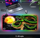 Son Goku Super handsome and cool seven color light color change thickened mouse pad LED light keyboard pad Meaning game gradient horse running light