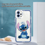 Stitch Apple silicone crash-resistant Men and women lovers phone case(Suitable for various iPhone models，When buying please Notes your iPhone model)