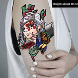 Tanjirou/Nezuko/Zenitsu/Inosuke stick a thigh waterproof flower arm tattoo tattoo paste (Buy two, get one free, Buy five, get two free, size: 18 cm)