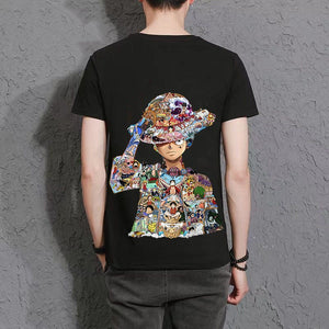 luffy puzzle High appearance level Trend-shirt cute and handsome anime characters (The real thing is more delicate than the picture.)