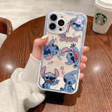 Stitch Apple silicone crash-resistant mobile phone stents phone case