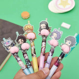 Kamado Tanjirou/Agatsuma Zenitsu Cartoon And Animation Surrounding Stationery Ghost Kill Knife Butt Pen Decompression Pinching Pen Cute Students Press Neuter Pen