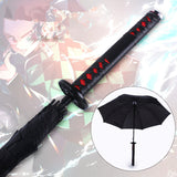 Kamado Tanjirou/Agatsuma Zenitsu Cool Semi-Automatic katana Knife umbrella And An Umbrella That Folds (as Handsome As Weapons In Anime)