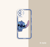 Stitch Apple silicone crash-resistant Men and women lovers phone case(Suitable for various iPhone models，When buying please Notes your iPhone model)