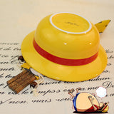 Luffy role logo lovely cartoon interesting straw hat bowl