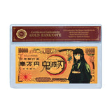 Kamado Tanjirou/Kamado Nezuko Japanese Bank 24K Gold Collection Commemorative Banknotes Published Jointly