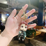Kamado Tanjirou/Kamado Nezuko Hand-held Doll Key Chain Animation Car Key Pendant Action Figure Creative Bag Pendant Key Chain(Buy 2 and get 1 free)